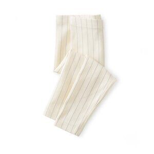 NWT Tea Collection Metallic Stripe Leggings Pelican White Size 18-24 Months
